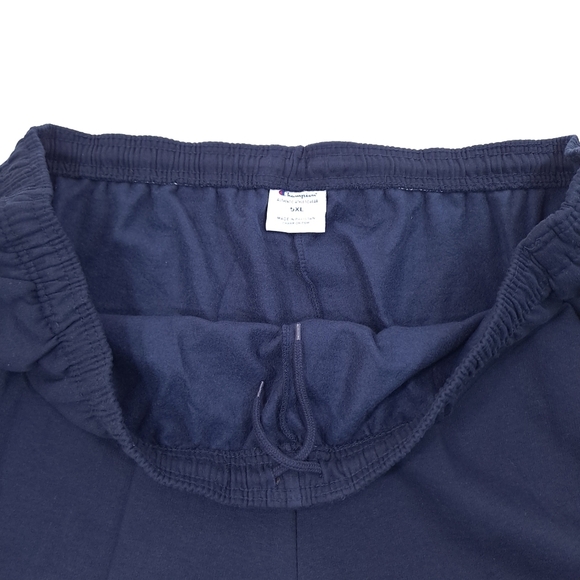 Champion Men's Big & Tall Navy Blue Fleece Sweat Shorts Pockets Logo - Size 5XL - Picture 6 of 9